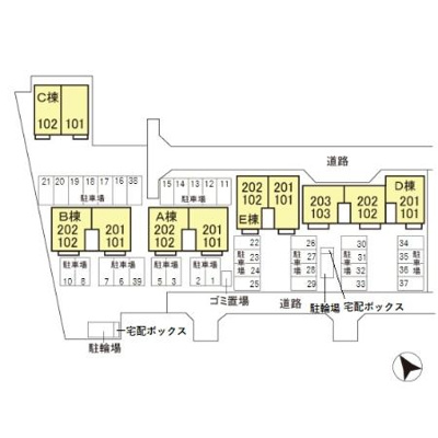 【区画図】 | スクウェア･ヒル Ｄ