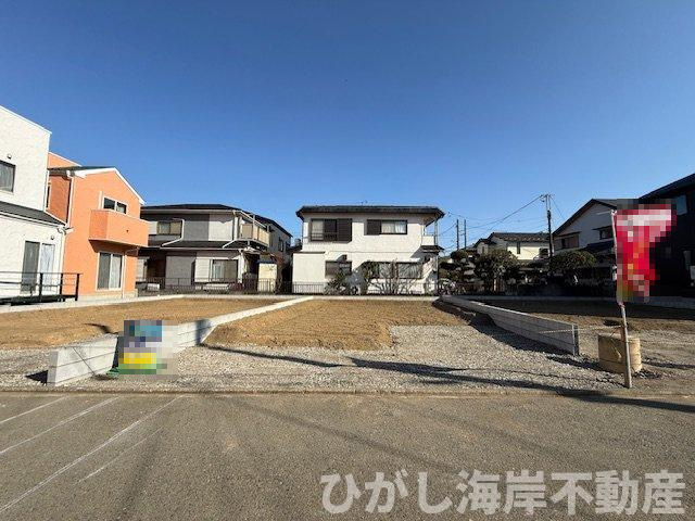 茅ヶ崎市美住町　新築戸建　全6棟の外観|2月21日撮影　建築前　現地外観