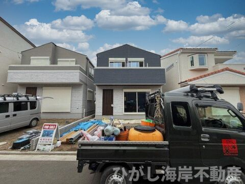 茅ヶ崎市松が丘1丁目　新築戸建　全9棟の外観|2月20日撮影　建築中　現地外観
