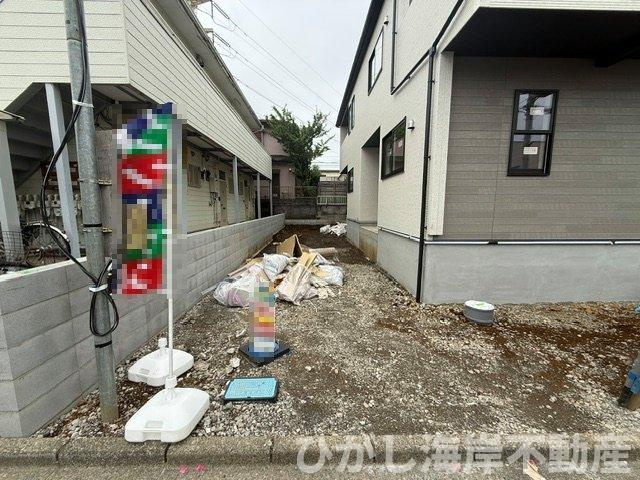 茅ヶ崎市堤　新築戸建の駐車場|5月23日撮影　工事中　駐車スペース