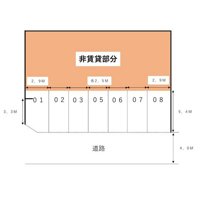 岐阜市切通４丁目の駐車場の間取り