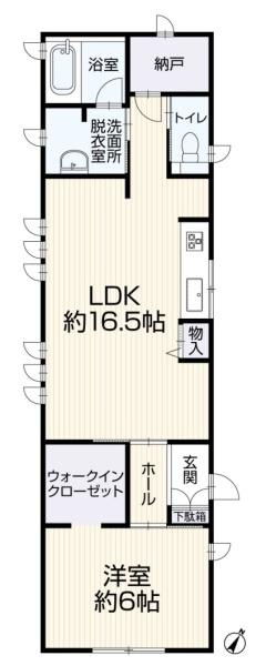 高崎市吉井町下長根平家中古一戸建ての間取り