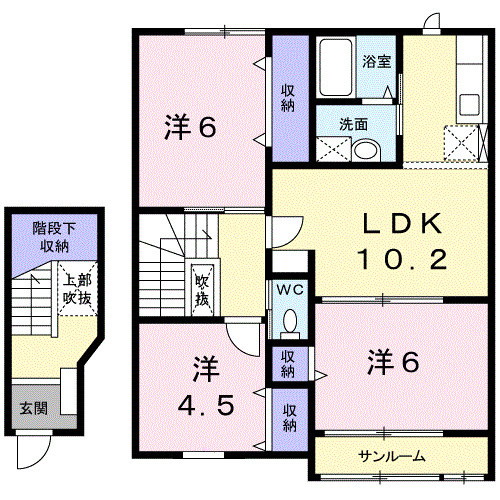 グランディールⅣの間取り
