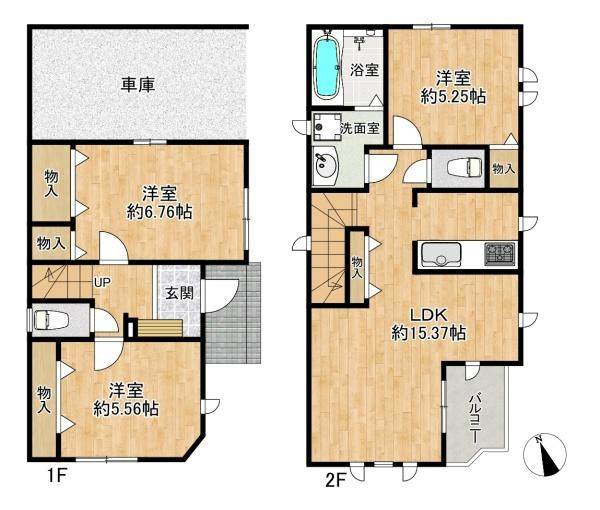 【間取り】 | 垂水区乙木2丁目　新築戸建　A号棟