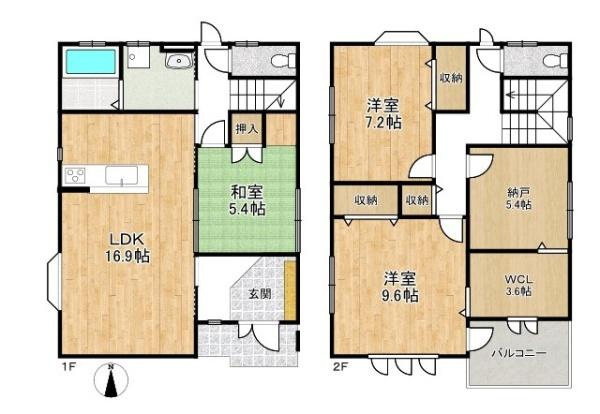 香芝市旭ケ丘３丁目　一戸建