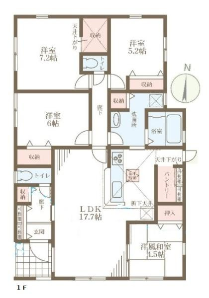 リーブルガーデン丹波市町 ２号棟 ／新築一戸建の間取り