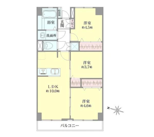 菱興洋光台マンションの間取り