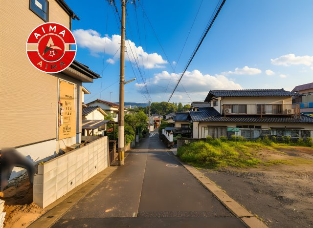 筑紫野市二日市北6丁目第1-2棟（2号棟）の前面道路含む現地写真|前面道路です。