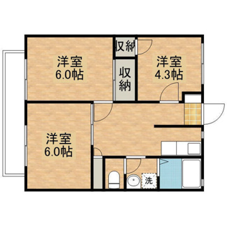 【間取り】 | サンロイヤルⅡ