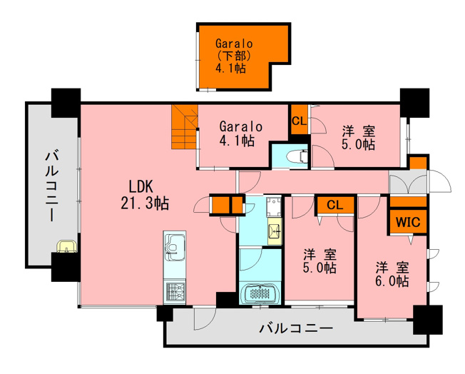 【間取り】 | パークアソシア室見河畔　★プライスホームなら仲介手数料が無料です★