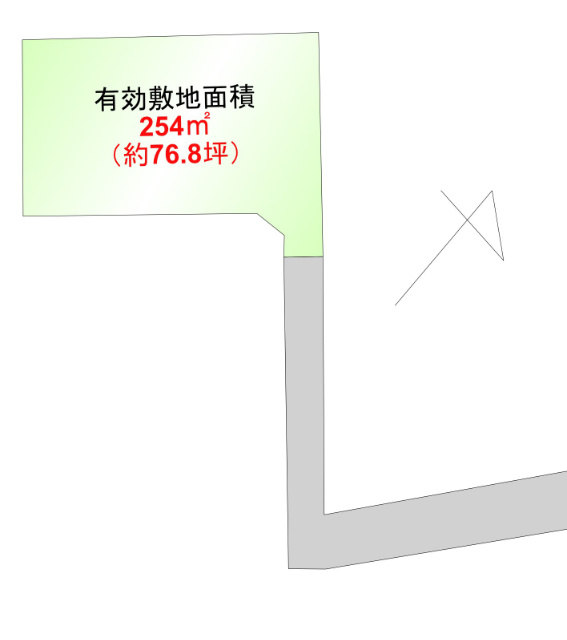 有効敷地面積76坪　売地　川越市久下戸　家庭菜園用地