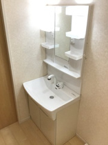朝の身支度には欠かせない独立洗面化粧台