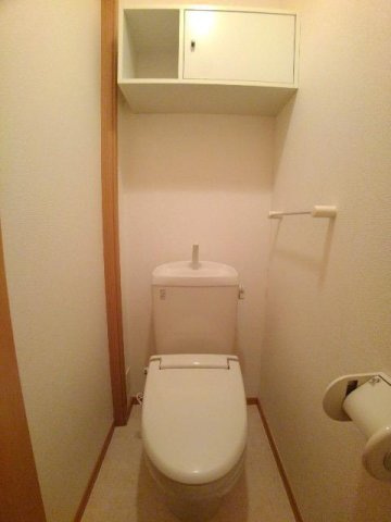 落ち着いた色調のトイレです