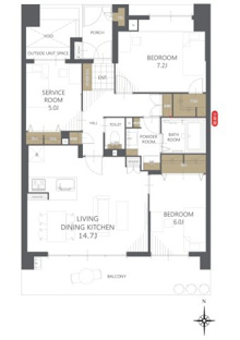 【間取り】ファミール大和八木畝傍苑 