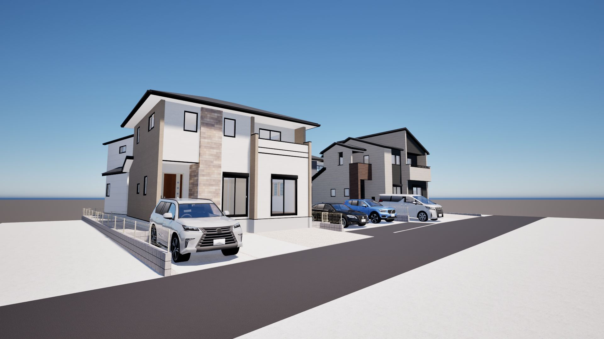 久留米市国分町　新築戸建【4号棟】の外観パース