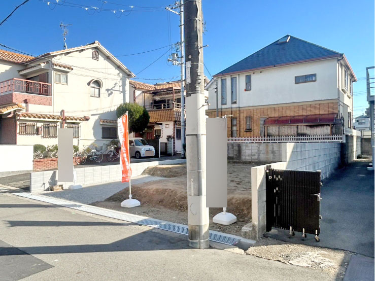 尼崎市東園田町3丁目建築条件無し売土地の外観|ハウスメーカーや工務店を自由に選べ、理想の注文住宅建築可能◎