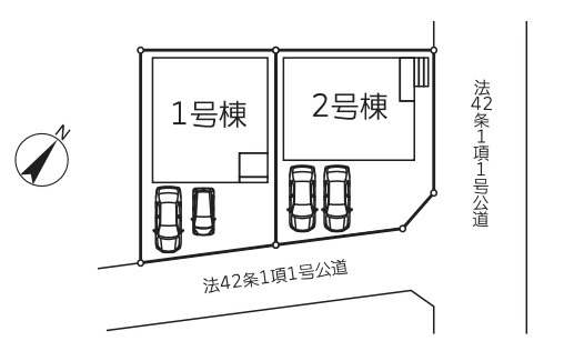 【区画図】 | 久喜市鷲宮駅Ⅲ　Livele Fine　新築戸建　全2棟　1号棟