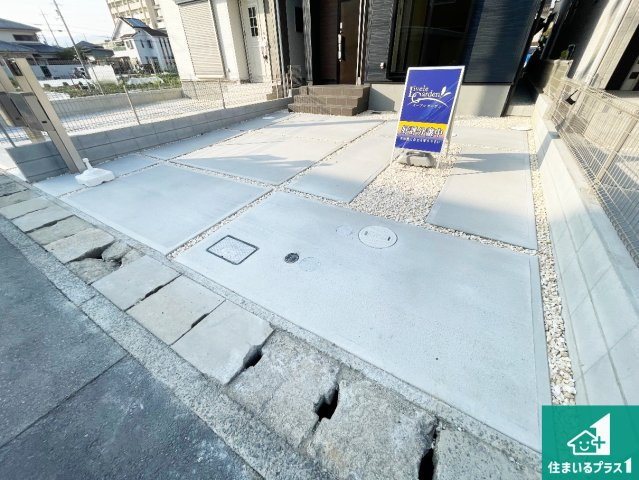 18(土)19(日)現地説明会　伊丹市野間　ラスト1邸の駐車場|駐車スペース！散水栓があるので、こまめに愛車を洗えます！