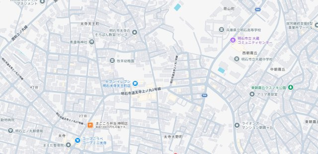 明石市荷山町　新築一戸建ての地図