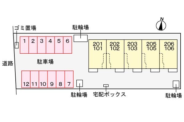 ヒカルサ焼津塩津イーストの駐車場