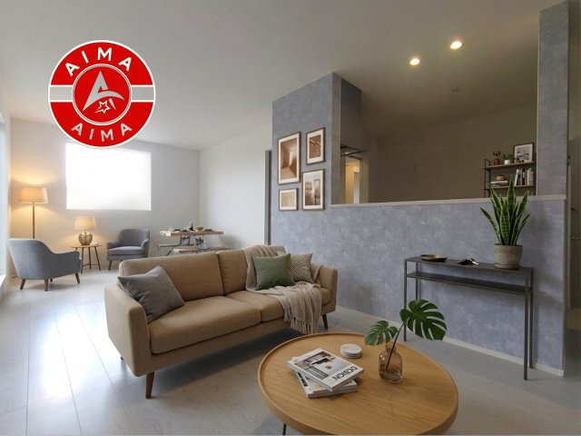 福岡市南区鶴田1丁目第1-2棟（6号棟）の内観：施工例|明るく開放的なリビングダイニングは豊かな陽光が注ぎ込み、やすらぎの空間を演出してくれます。ご家族で楽しいひとときをお過ごし下さい。※家具はCGを合成したものです。