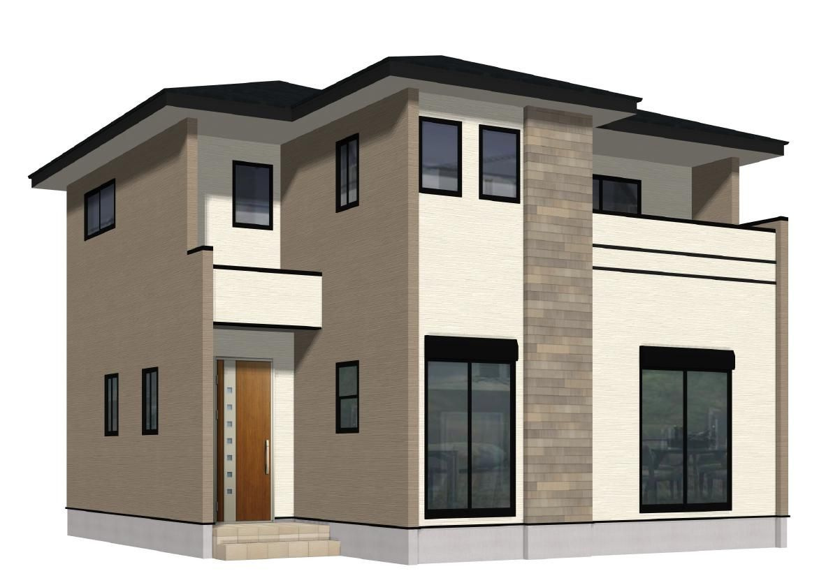 久留米市白山町　新築戸建【2号棟】の外観パース