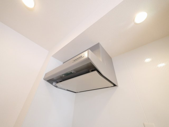サニーソレイユのキッチン|カッコ良い換気扇もついてます。