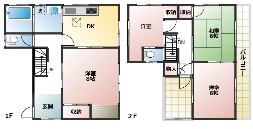 北中沢貸家015の間取り
