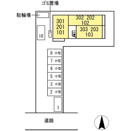 ベイ　ブランシェ奥田の区画図