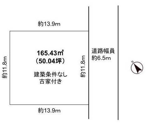野洲市大畑　売土地の土地図