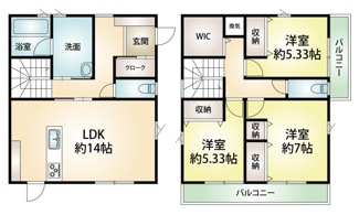 【間取り】 | 中古戸建　明石市魚住町西岡 | ３ＬＤＫ