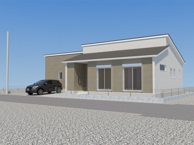 久留米市善導寺町木塚　新築戸建の外観パース