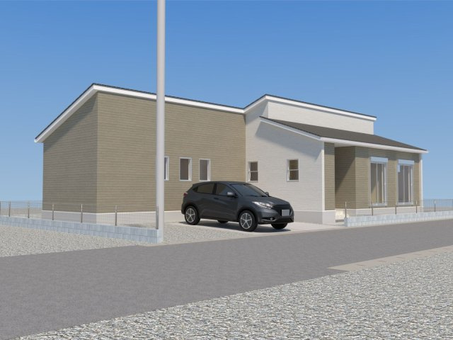 久留米市善導寺町木塚　新築戸建の外観パース