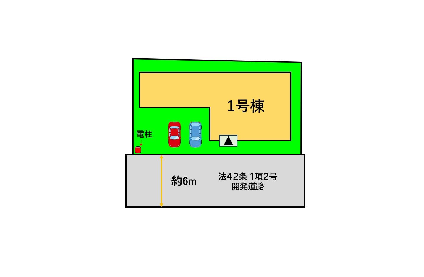 久留米市善導寺町木塚　新築戸建の区画図