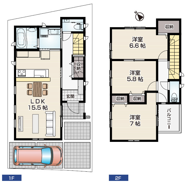 加古川市平岡町一色（全１）新築の間取り|3LDKです。