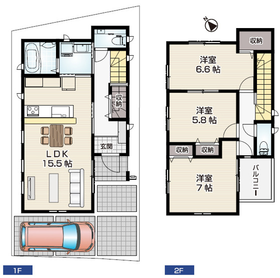 【間取り】 | 加古川市平岡町一色（全１）新築 | 3LDKです。