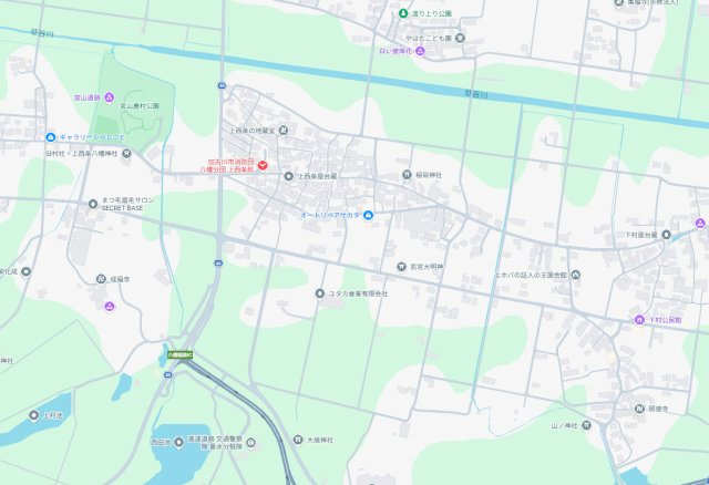 加古川市八幡町上西条　新築一戸建ての地図