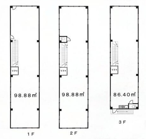 板橋区大山東町の店舗事務所の間取り