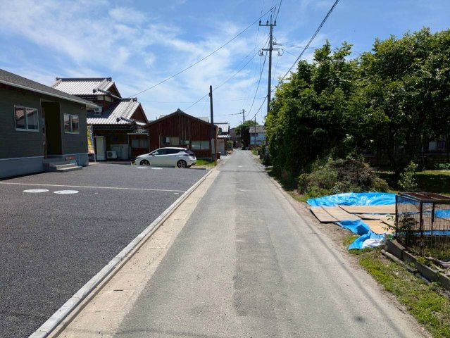 柳川市間の新築一戸建の前面道路含む現地写真