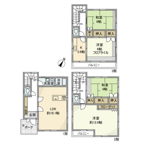 南小岩戸建の間取り