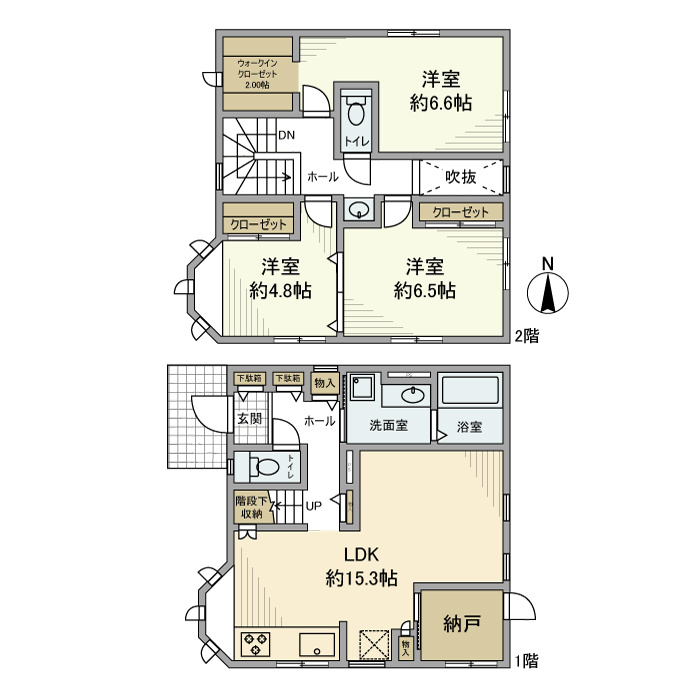 野崎戸建の間取り