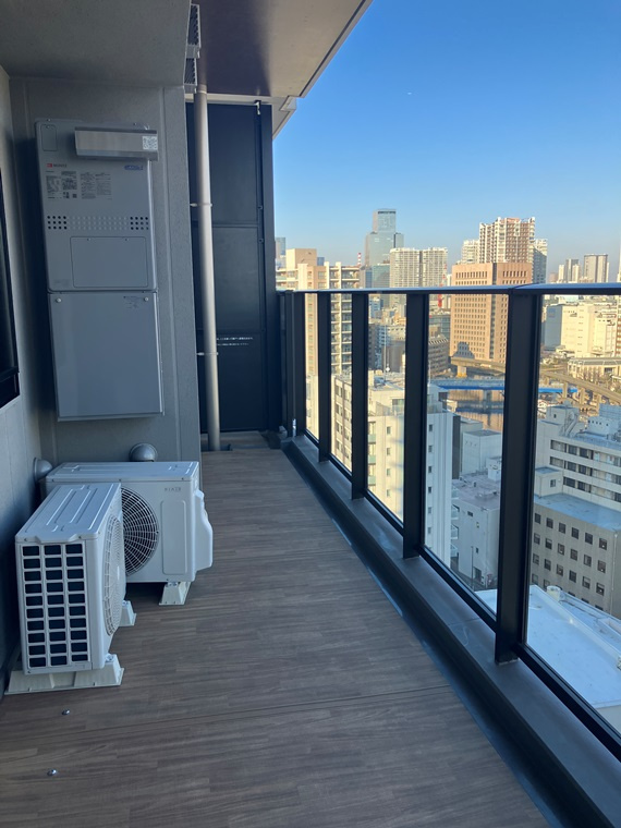 プラウドタワー芝浦のバルコニー