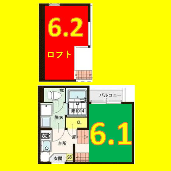 ヴィーナスヒル金山　名古屋市賃貸　仲介手数料無料の間取り