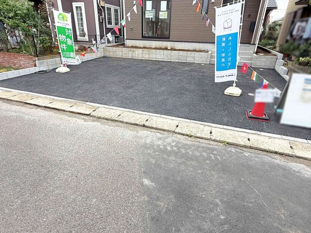つくば市観音台第15　新築戸建て　1号棟の駐車場|カースペースは2台お停めいただけます♪