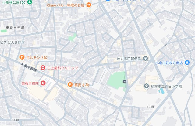 ■26日(土)27日(日)現地ご見学可能！　枚方市東香里元町　全2邸の地図