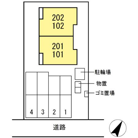 オーベル志家町の区画図