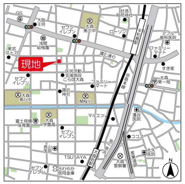 ラティエラ大森の地図