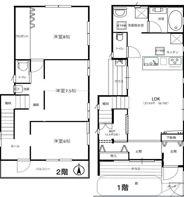 所沢市山口　中古戸建の間取り|令和8年2月26日撮影。