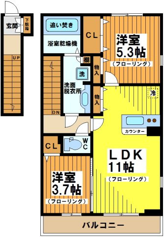 【間取り】 | クレール松ノ木