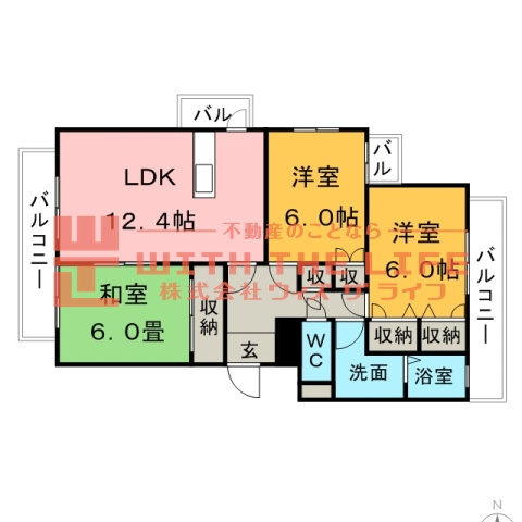ルミエール合川【キャッシュバック対象物件】の間取り